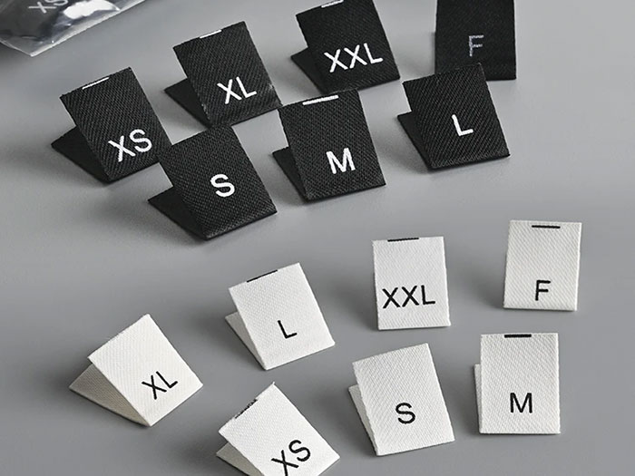 Black White Size Labels For Clothing Personalize Your Clothing with Custom Woven Size Labels - In Stock!