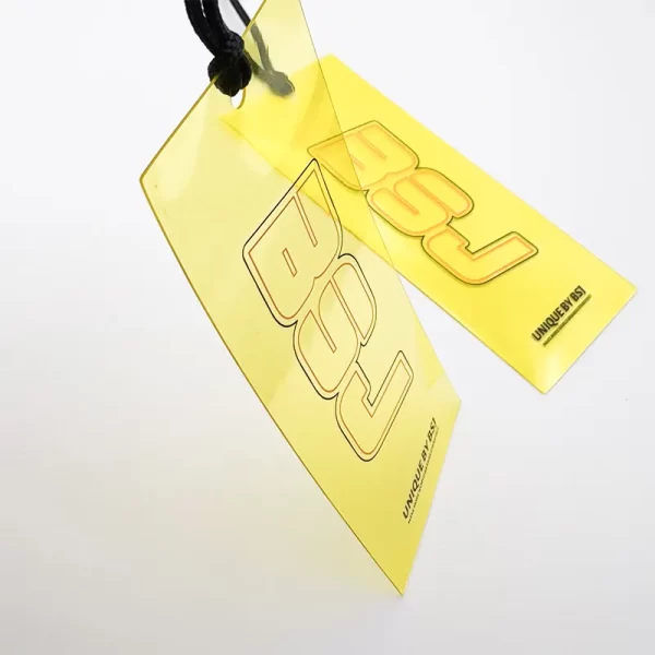大字体透明黄色塑料吊牌 - Image 4
